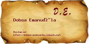 Dobsa Emanuéla névjegykártya